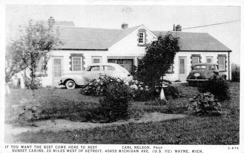 Sunset Cabins - Old Postcard (newer photo)